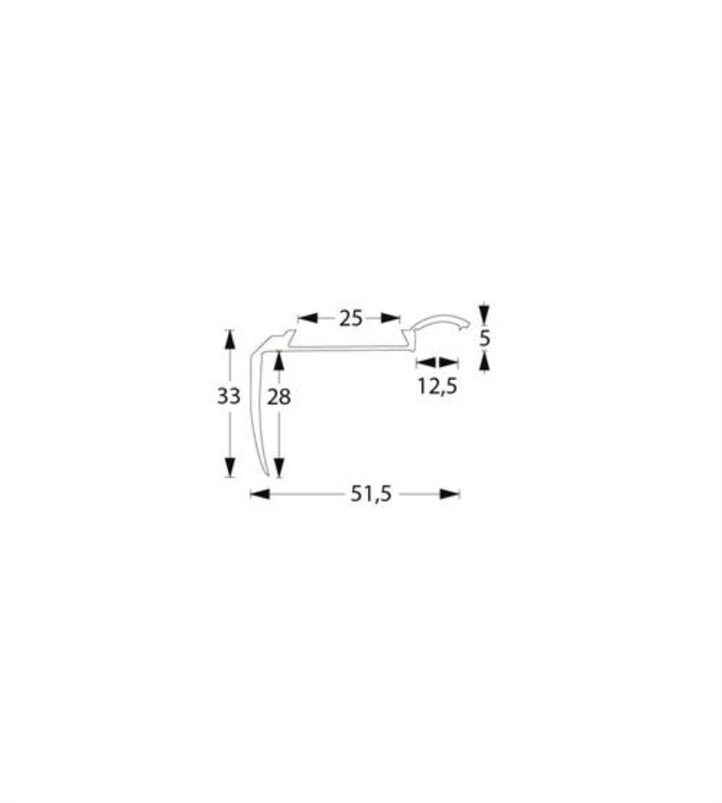 Billede af Trappeforkant t/ 5mm MAT